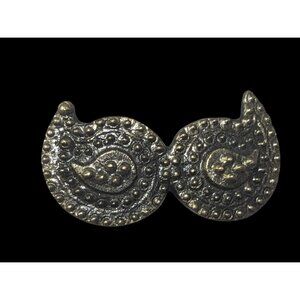 Vintage Traditional Textured Abstract Brooch